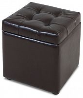 пуф шарм-дизайн квадро с ящиком черный в Нижневартовске
