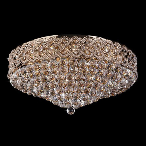 потолочная люстра eurosvet 3296/16 золото/прозрачный хрусталь strotskis в Нижневартовске