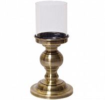 подсвечник золотой металлический со стеклом, 29,5 см в Нижневартовске