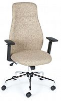кресло для руководителя norden chairs милан, обивка: текстиль, цвет: ткань светло-бежевая в Нижневартовске