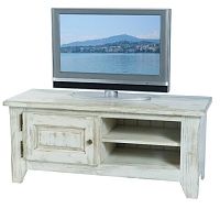 тумба под телевизор 10 solea белая с эффектом искусственного старения в Нижневартовске