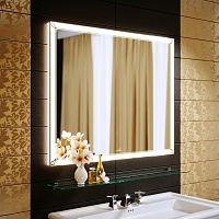 зеркало в ванную с подсветкой белое 100х80 см retro в Нижневартовске