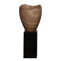 ваза из дерева на стальной подставке"woody triumph"d17h40 в Нижневартовске