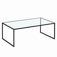 стол журнальный london lite black прозрачное стекло в Нижневартовске