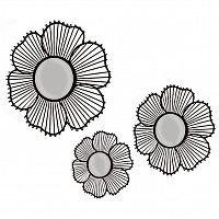 зеркальное панно декоративное цветы 3 штуки bouquet в Нижневартовске