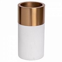 ваза мраморная с золотым кантом 10*21см в Нижневартовске