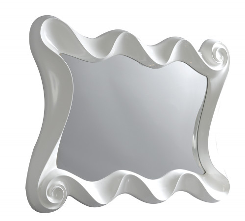 зеркало настенное в белой раме волны pioggia в Нижневартовске
