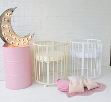 круглая кроватка-трансформер 7 в 1 слоновая кость (72х72 см) в Нижневартовске