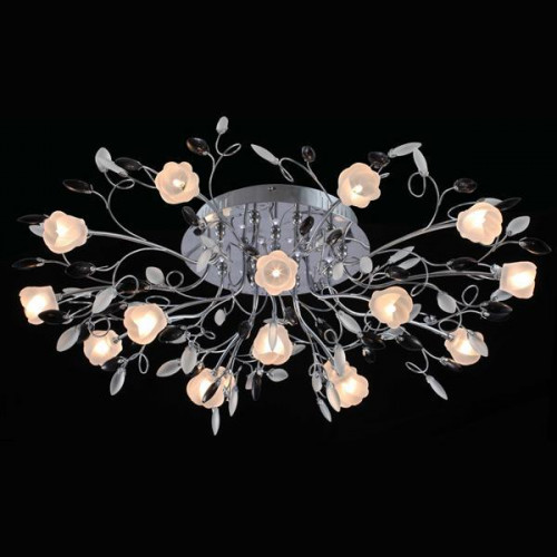 потолочная люстра eurosvet 5122/16 хром/белый в Нижневартовске