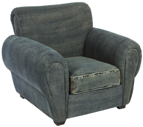 кресло san francisco denim armchair серое в Нижневартовске