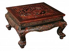 стол журнальный фан-чжо коричнево-красный в Нижневартовске