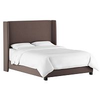 кровать двуспальная 180х200 коричневая kelly wingback smoke velvet в Нижневартовске