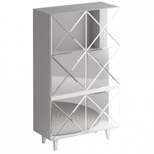 шкаф kristal белый с зеркальным фасадом в Нижневартовске