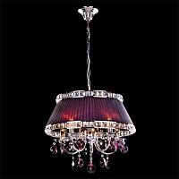 подвесная люстра eurosvet 3636/5 хром/гранатовый хрусталь strotskis в Нижневартовске