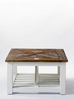 стол кофейный шато шасиньи 70x70 см riviera maison белый, шато в Нижневартовске