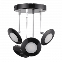 потолочная светодиодная люстра odeon light uliss 3811/28cl черная в Нижневартовске