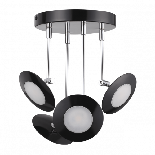 потолочная светодиодная люстра odeon light uliss 3811/28cl черная в Нижневартовске