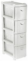 комод idea (м-пластика) ротанг узкий 4 секции (м 2814) в Нижневартовске