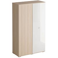 шкаф play двухдверный ясень коимбра бежевый, белый в Нижневартовске