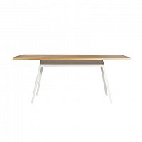 стол обеденный yardbird с металлическими ножками коричневый, белый в Нижневартовске