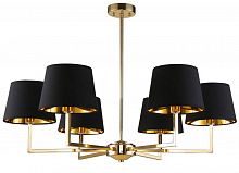 подвесная люстра crystal lux conte sp6 черная в Нижневартовске