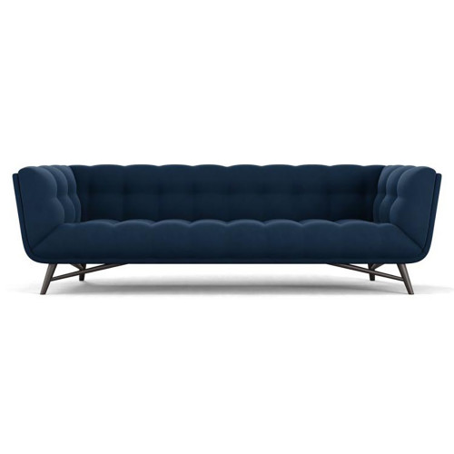 диван soja трехместный прямой синий в Нижневартовске