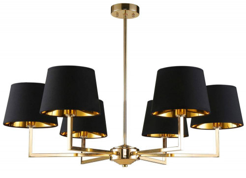 подвесная люстра crystal lux conte sp6 черная в Нижневартовске