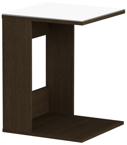 стол журнальный ls 731 02.011 (корпус-венге,стекло-белый) в Нижневартовске