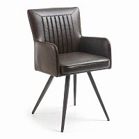 tya кресло металлическое пу темно-коричневый cc0334ue09 от la forma (ex julia grup) в Нижневартовске