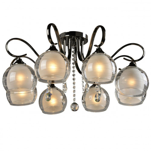 потолочная люстра idlamp merinella 877/8pf-darkchrome в Нижневартовске