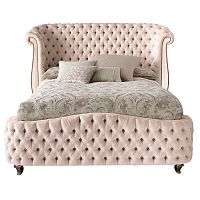 кровать двуспальная 180х200 нежная роза из велюра berlinda р в Нижневартовске