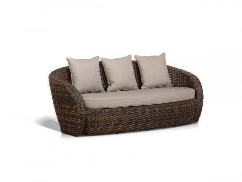 диван авела трехместный тёмно-коричневый в Нижневартовске