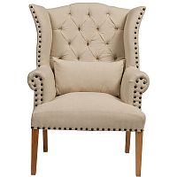 кресло quinn tufted armchair бежевое в Нижневартовске