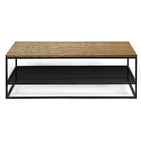 стол журнальный london twin black темный дуб черное стекло в Нижневартовске