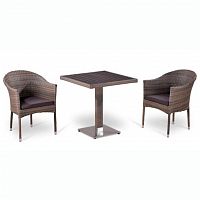 комплект плетеной мебели mims серый на 2 персоны в Нижневартовске