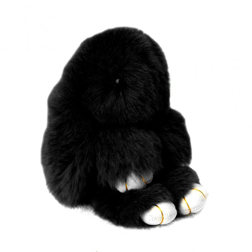 меховой зайка брелок чёрный в Нижневартовске