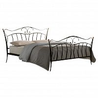 кованая двуспальная кровать 160х200 серая mila в Нижневартовске