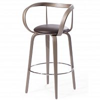 стул барный apriori каркас: берёза - тон 38, обивка: кожа коричневая в Нижневартовске