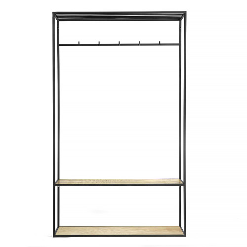 вешалка в прихожую hallra 2 black светлый дуб в Нижневартовске