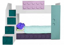 кровать подростковая двухъярусная с дополнительным спальным местом левая леголенд в Нижневартовске