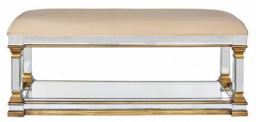 банкетка emotion з зеркальными вставкамм бежевая в Нижневартовске