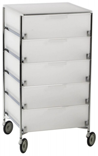 тумба на колесиках 5 ящиков mobil серая в Нижневартовске