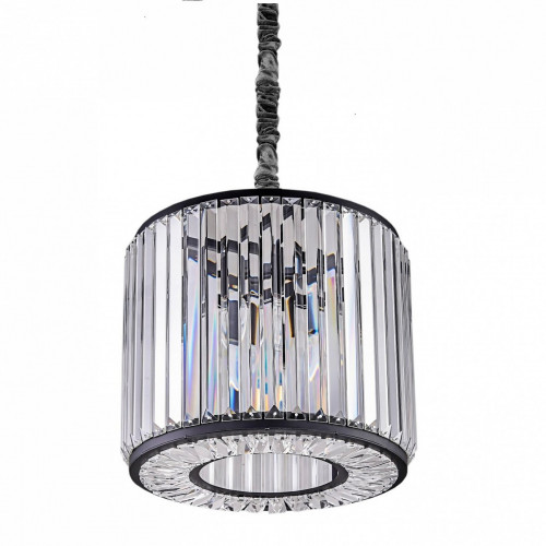 люстра welles round d35 черная, прозрачное стеко в Нижневартовске