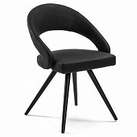 кресло vivian 2 чёрное с чёрными ножками из стали в Нижневартовске