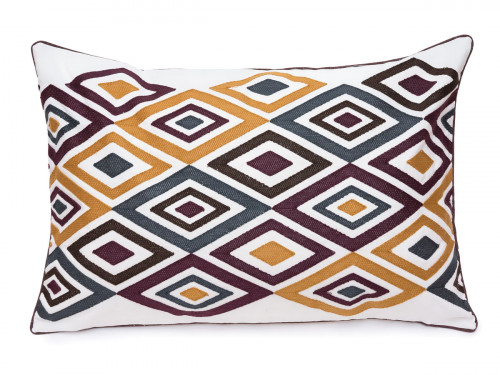 желтая декоративная подушка прямоугольная eclectic style ромбы в Нижневартовске