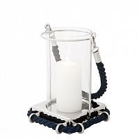 подсвечник-фонарь стеклянный с канатом aurel small от eichholtz, 35 см в Нижневартовске