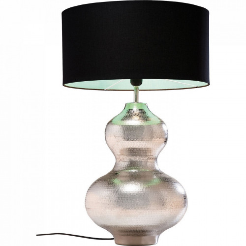 лампа настольная hammered черная на серебристом основании в Нижневартовске
