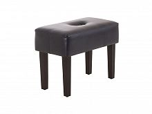 табурет мягкий handy (категория ткани ii) (кожа mango 305 черный) в Нижневартовске