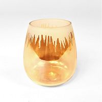 подсвечник стеклянный золотой большой, 15 см в Нижневартовске