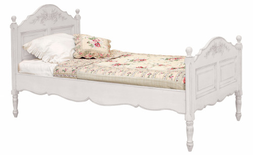 кровать деревянная односпальная 90х190 молочно-белая марсель в Нижневартовске